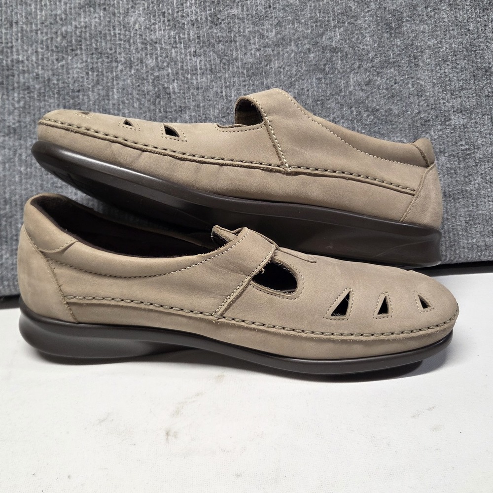 SAS Tripad Comfort Roamer Mary Jane Moc Loafer Shoes British Tan Suede Womens 11 - Picture 4 of 10